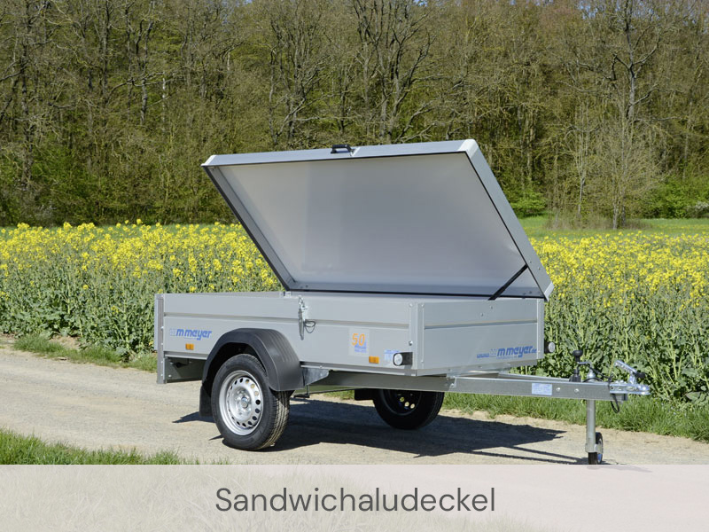 Anhänger mit Sandwichaludeckel